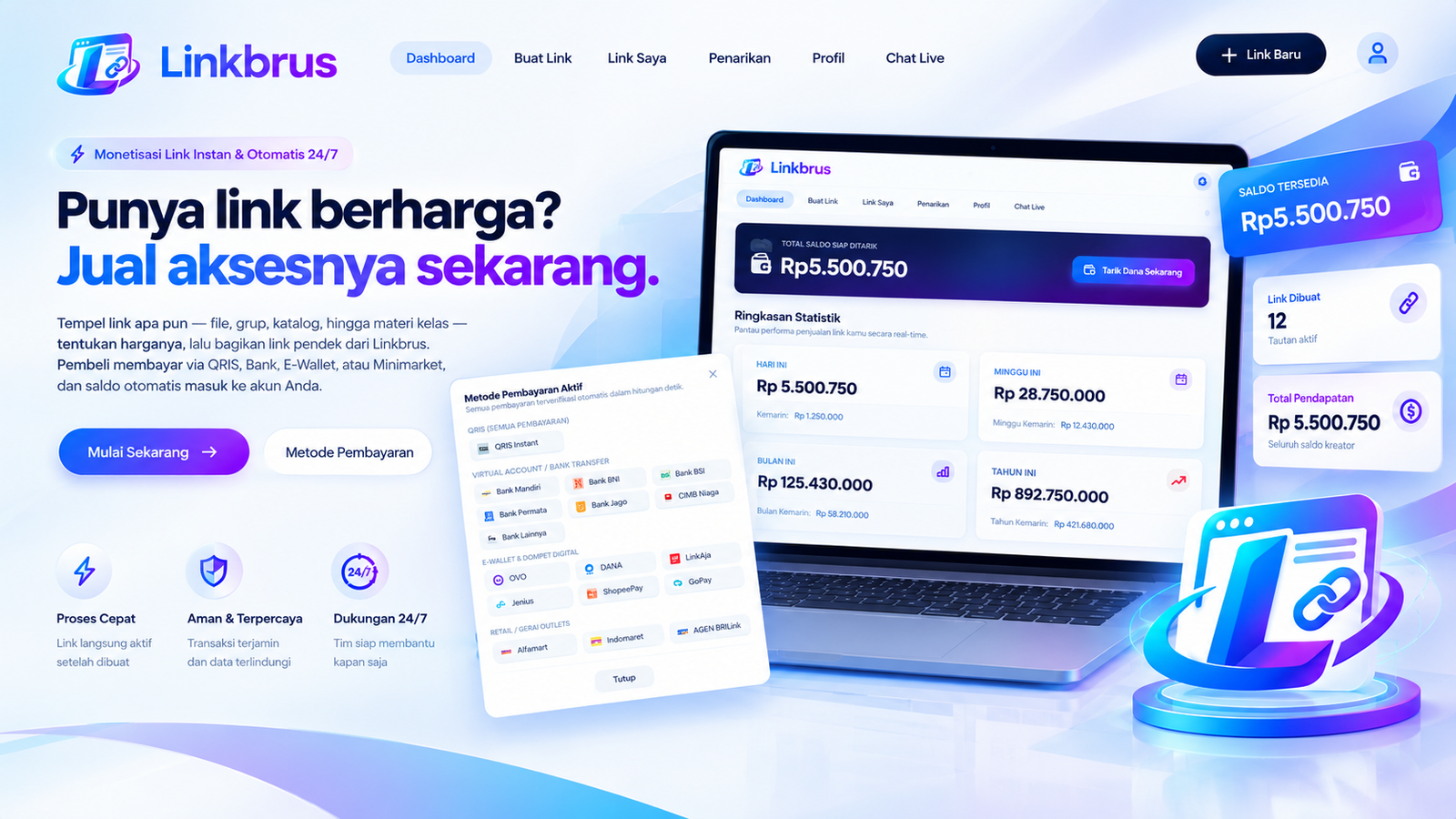 Panduan Lengkap Linkbrus: Dari Membuat Link Hingga Tarik Saldo